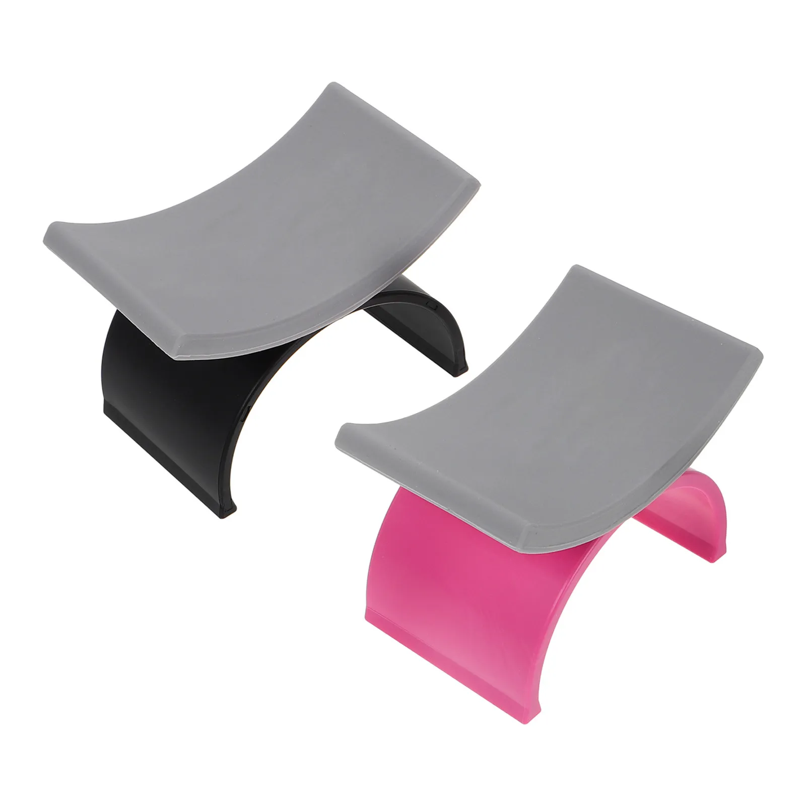 2Pcs Washable Silicone Nail Hand Rest U-Shaped Wrist Support Pillow for Manicure Armrest Cushion Portable Nail Art Supplies