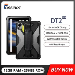 FOSSiBOT-Tableta DT2 resistente con Octa Core, 20GB + 256GB, 10,4 pulgadas, HD, Android 13, 4G, LTE, 22000mAh, carga rápida de 66W