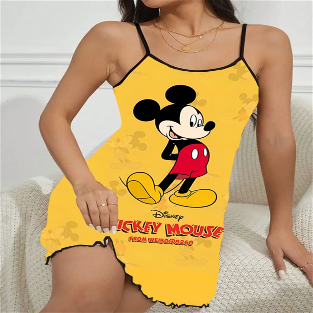 Camisón Sexy de Disney para mujer, vestido de dormir, lencería romántica, picardías