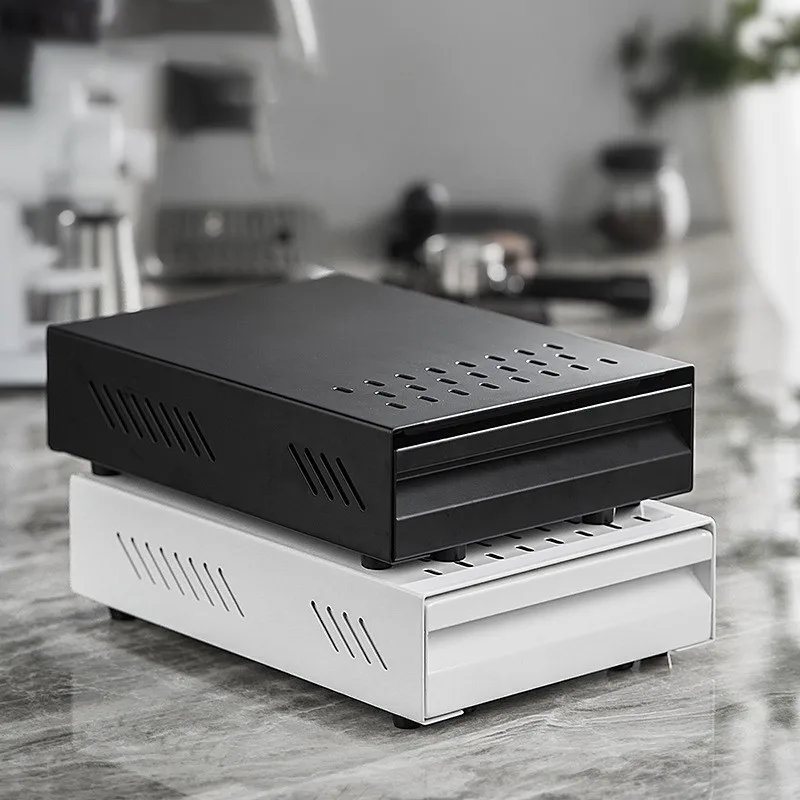 

Stainless Steel Drawer Type Coffee Knock Box Detachable Rust Resistant Household Coffee Accessories for Coffee Shop Home Office