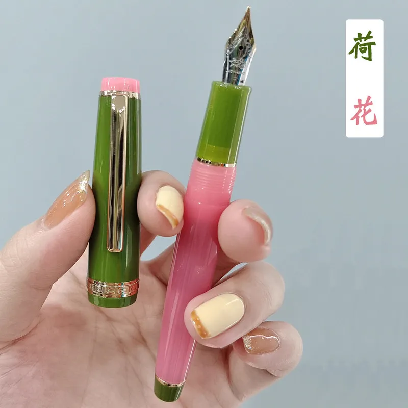 Limited Edition Jinhao 82 Fountain Pen Customized Mixed Macaron Color Acrylic Ef/F/M/Bent Nib Office School Supplies Stationery