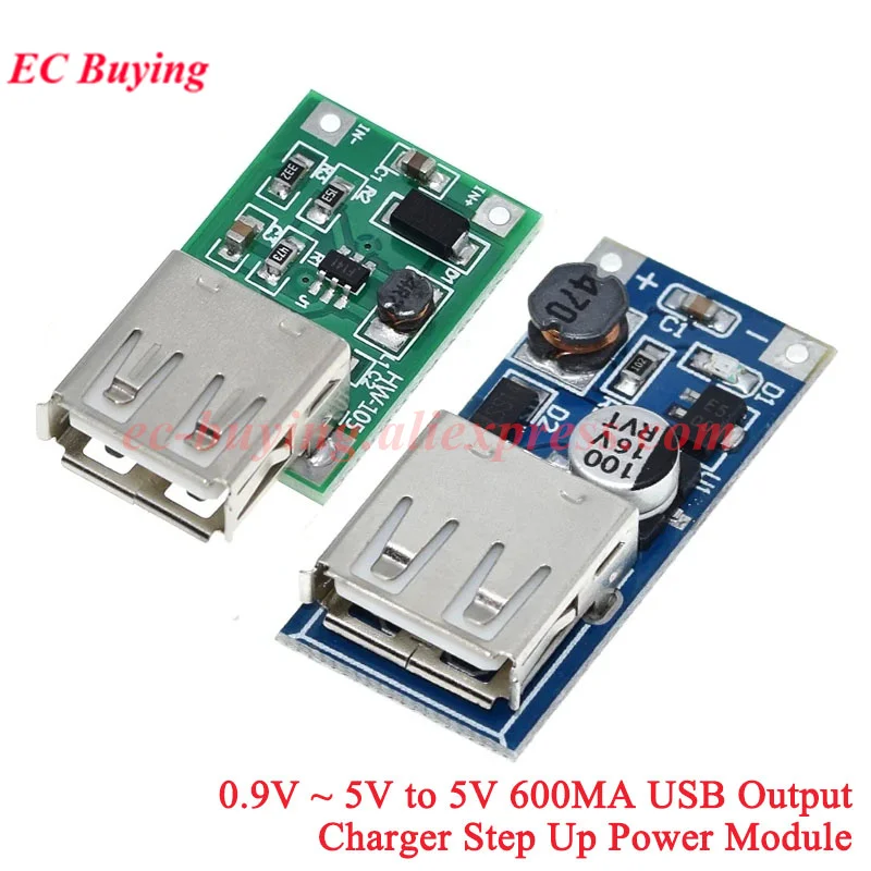 20 szt./1 szt. Konwerter DC-DC Step Up Boost Moduł Zasilania 0.9-5V na 5V 600MA Wyjście USB Ładowarka do Powerbanku MP3 MP4 Aparatu