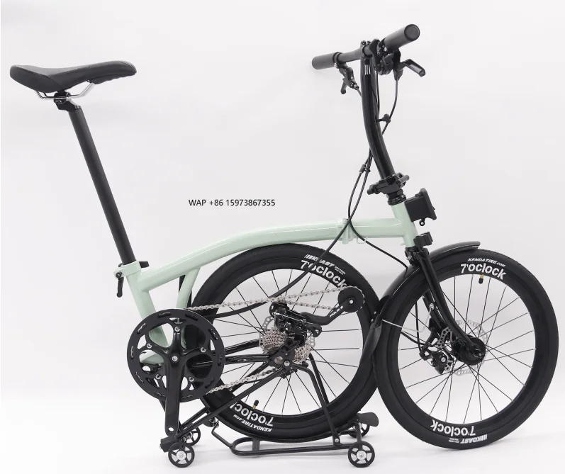 

Fashion MINT Folding Bicycle 20inch 9speed Disc Brake Foldable High Quality Molybdenum Steel Frame T9D-20D Tri-folding Bike