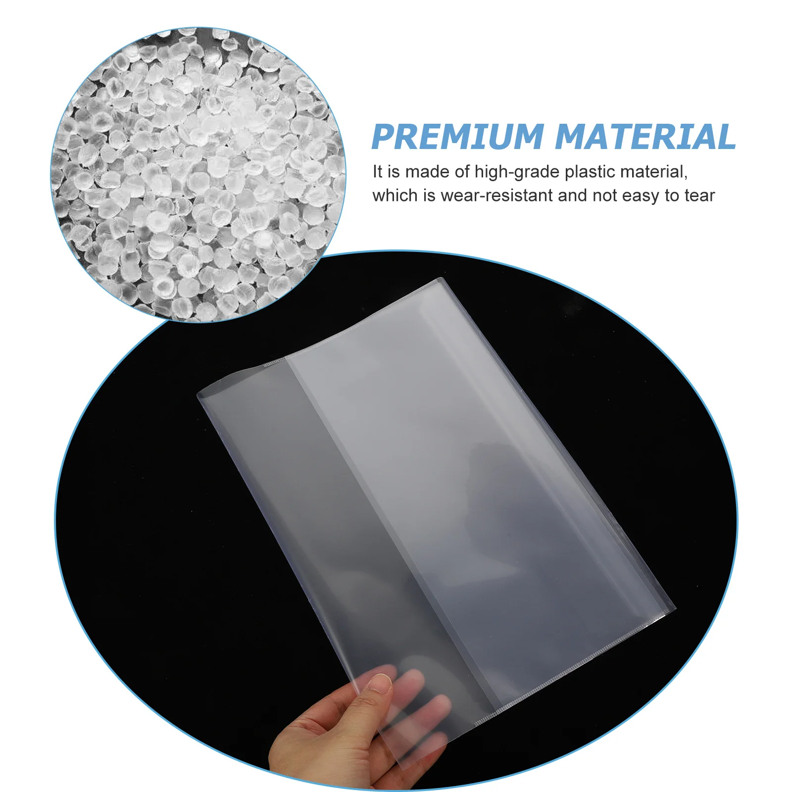 

30Pcs Transparent Reusable Book Covers Waterproof Textbook Protectors Students Clear Plastic Protective Sleeve