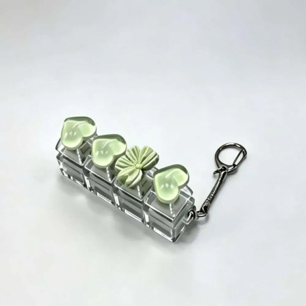 Heart Keyboard Press Button Keyring Reduce Anxiety Press The Keyboard Cliker Keychain Knot Keyboard Keychain Pendant Gift