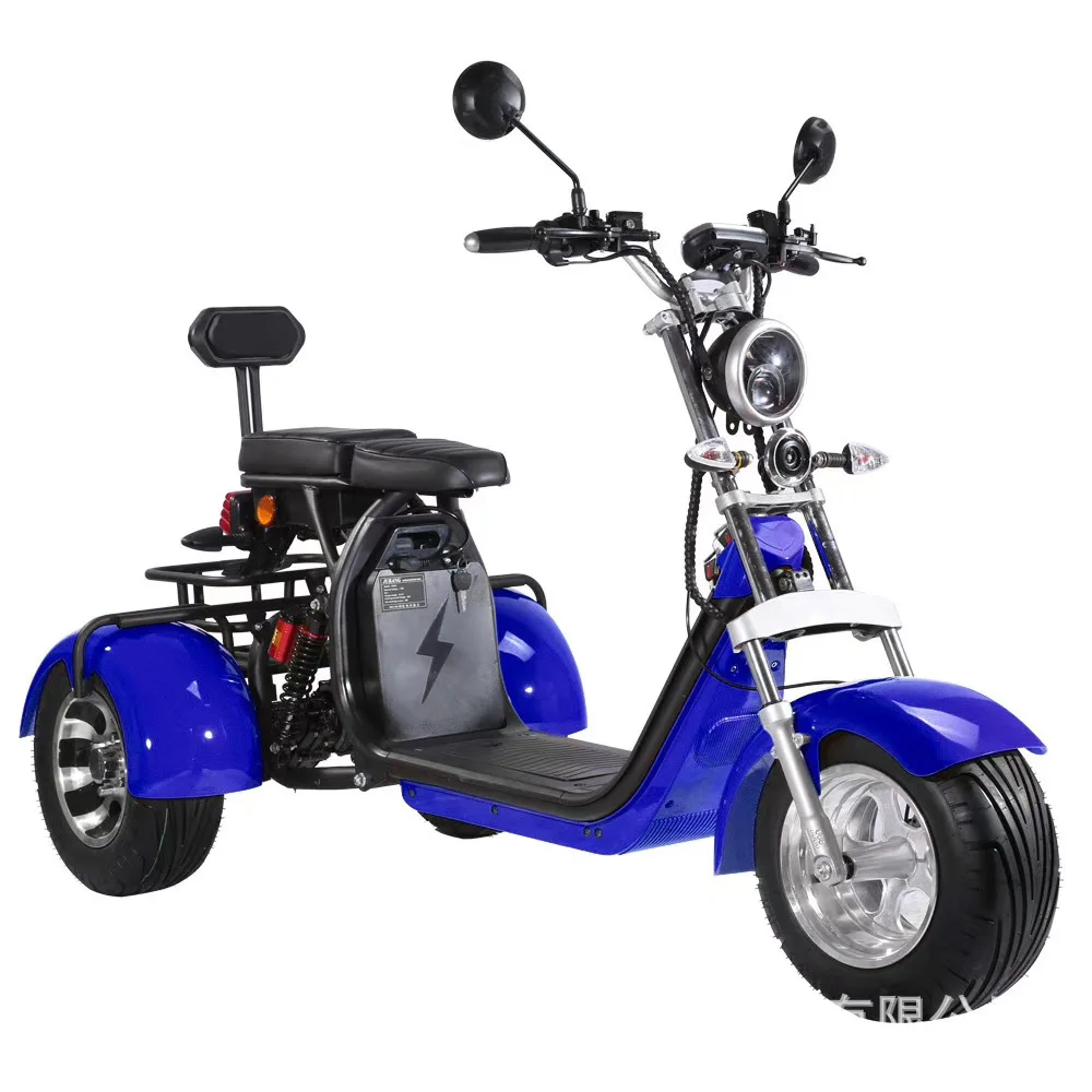 Electric Tricycle 12Inch FatTire Adult 3000W60V40AH Removable Lithium Battery Full Suspension Mountain Off-road Electric Scooter image 5