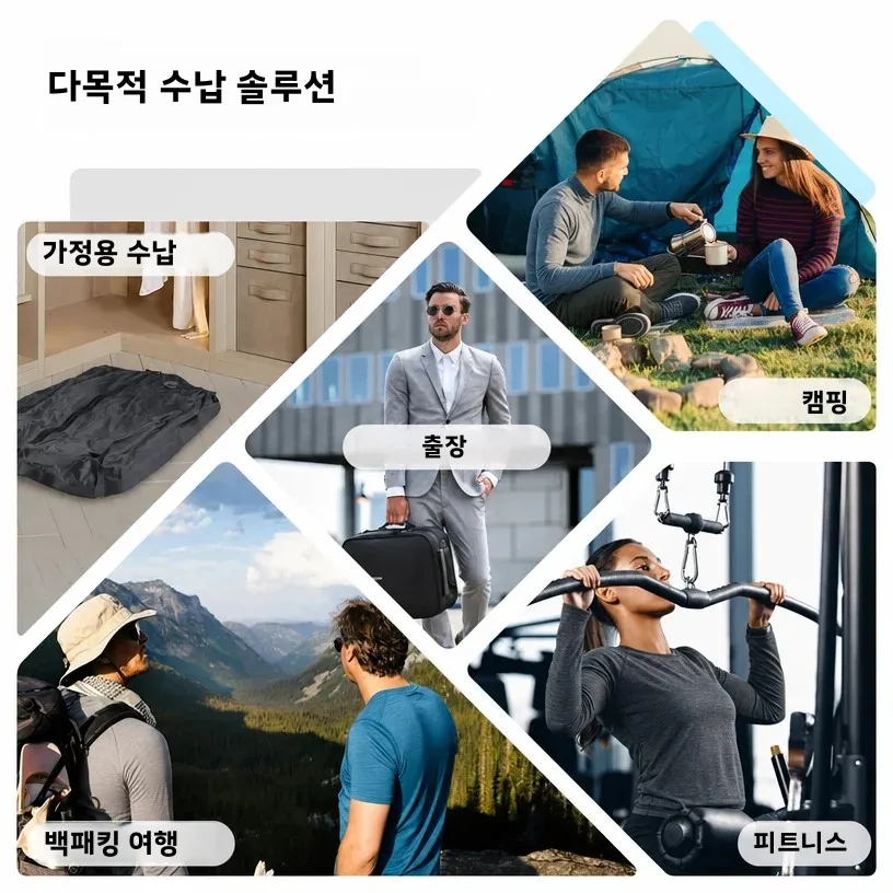 여행용 압축 가방, 방수 진공 보관 가방 (옷, 여행 가방용), 공간 절약 가방 (여행, ... - 5