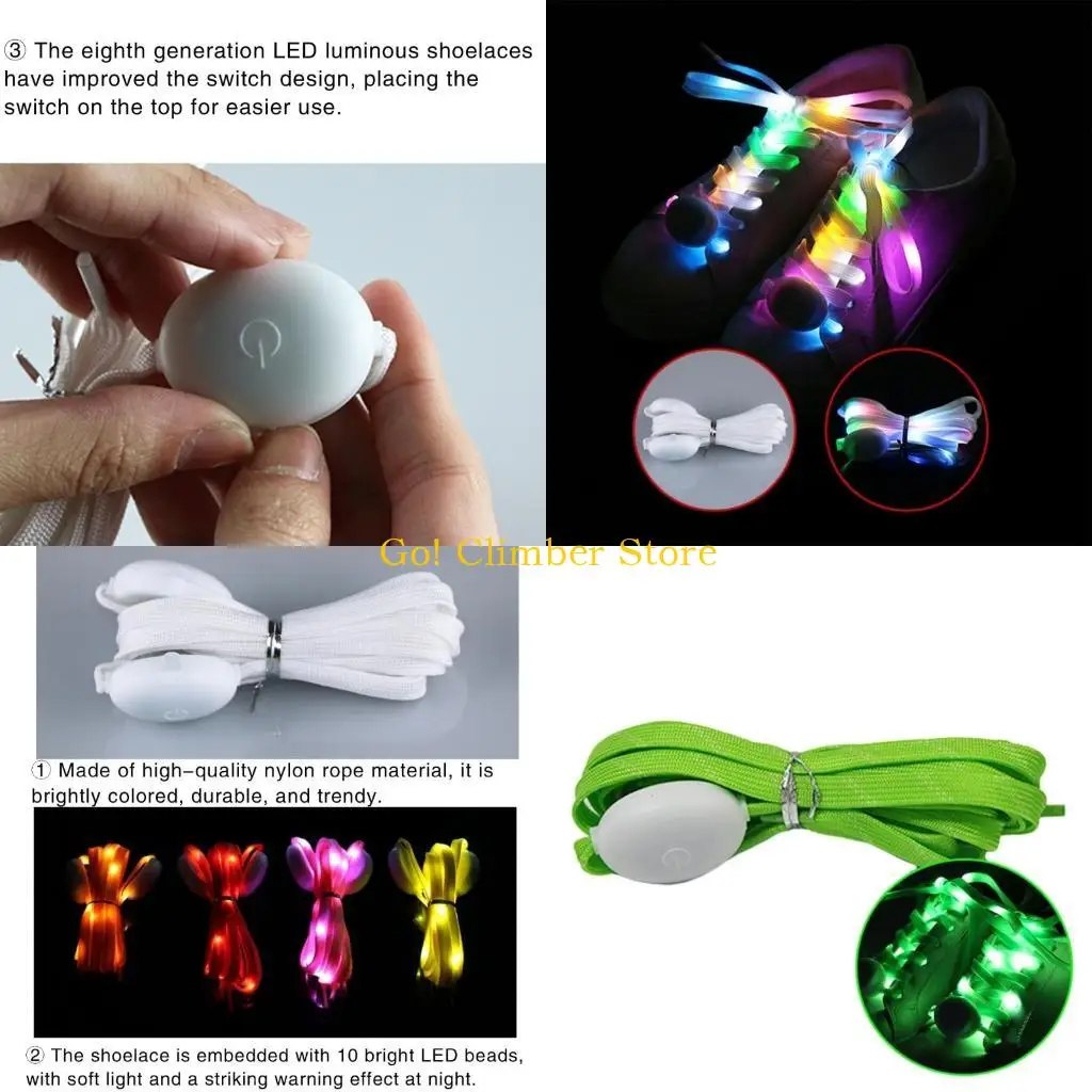Q84C 1 Пара светодиодные светильники для ночной работы, вечеринки, шнурки для обуви, светящиеся шнурки для кроссов Q84C 1 Пара светодиодные светильники для ночной работы, вечеринки, шнурки для обуви, светящиеся шнурки для кроссов