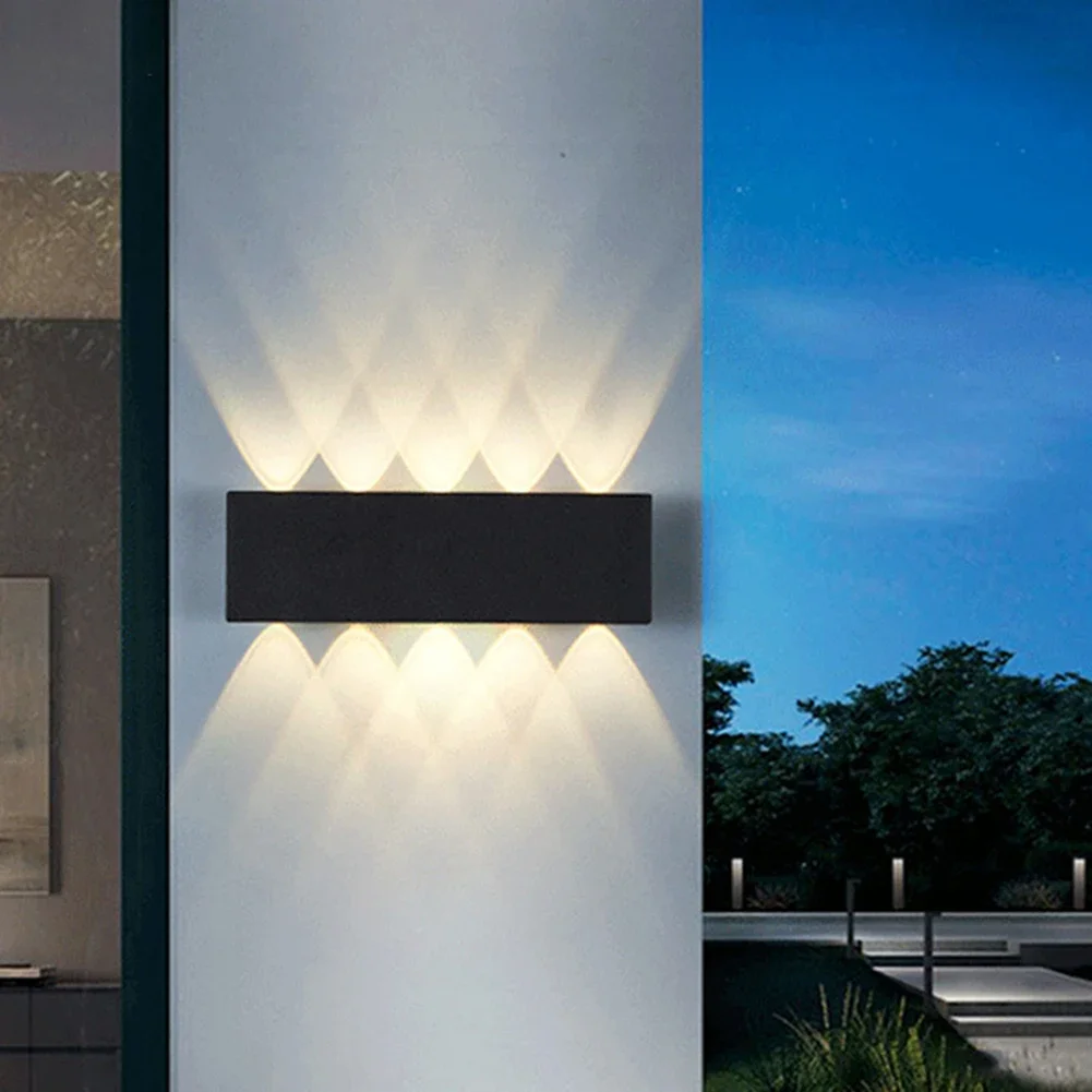조절식 모던 벽 조명, 2W, 4W, 6W, 8W, 10W, 조절식 블랙 베란다 조명, LED 벽 팩 조명, 계단 차고 파티오 정원용