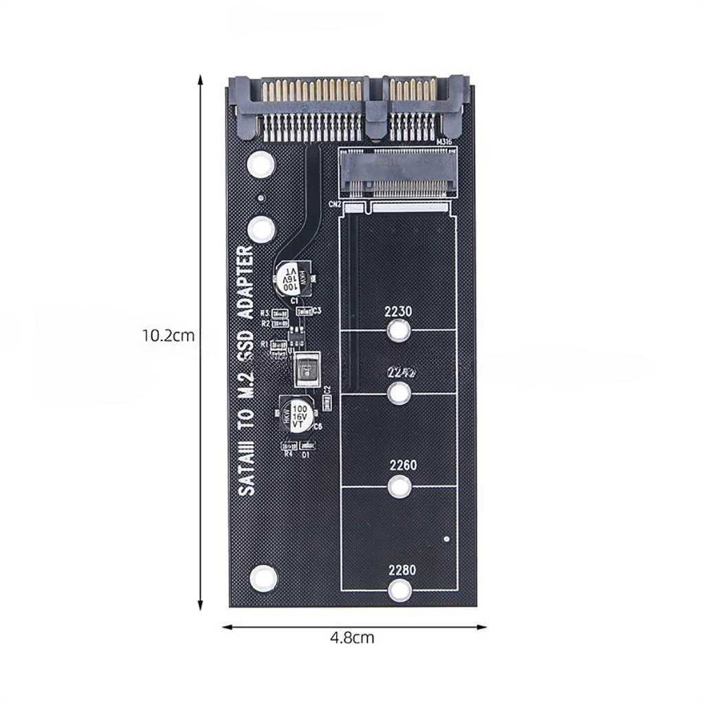 

M.2 SSD to SATA 3.0 6Gbps Adapter Card for NGFF to SATA 22PIN Converter for M.2 KEY-B 2230-2280 Expansion Card for PC Desktop