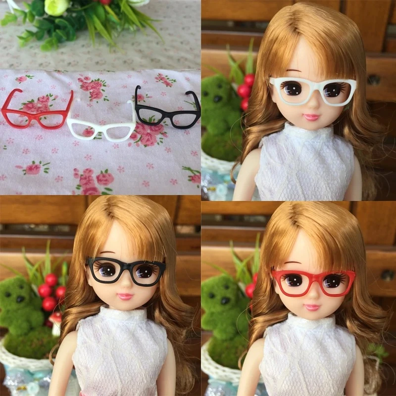 Lunettes de soleil pour licccca BB 1:6, accessoires pour poupées, nouveau style, rouge, noir, blanc, BBI388