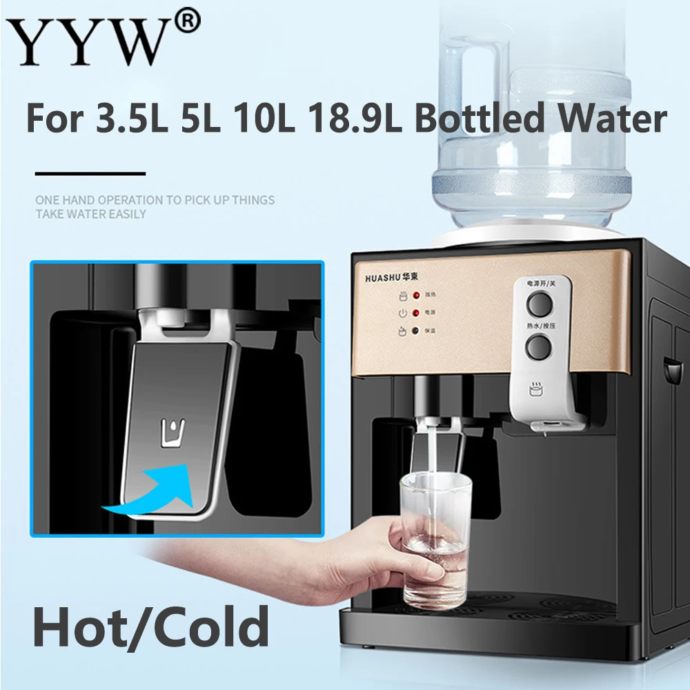

110V US Plug Electric Cold Hot Water Cooler Dispenser Versatile Desktop Top Loading Water Dispenser for Home Office Drinking
