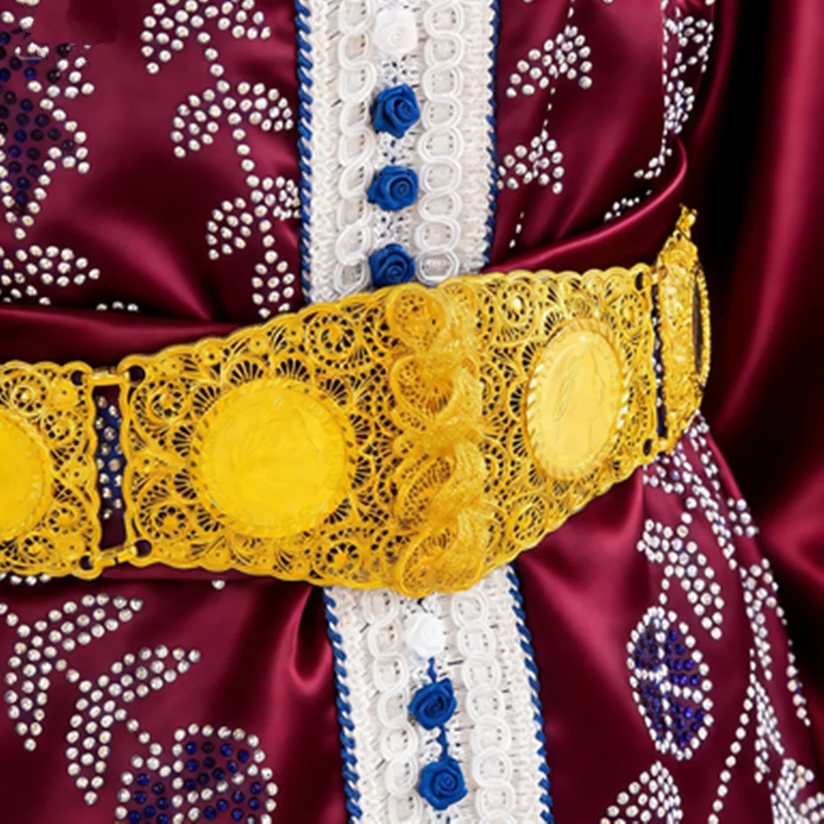 

Luxury Gold-Plated Wedding Belt with Hollow Pattern for Women's Waist Accessory Perfect for Parties Festivals And Bridal Gifts