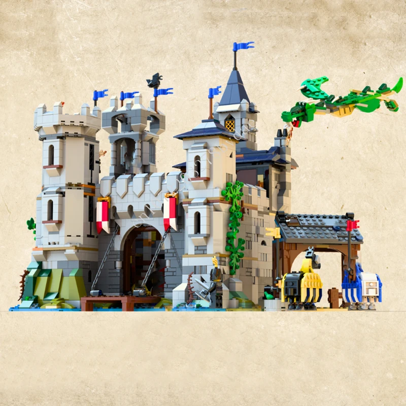 

2625 шт. MOC средневековый замок-головоломка средневековый замок в сборе, набор игрушек в сборе, игрушки на Рождество, день рождения, праздник, подарок для детей в возрасте