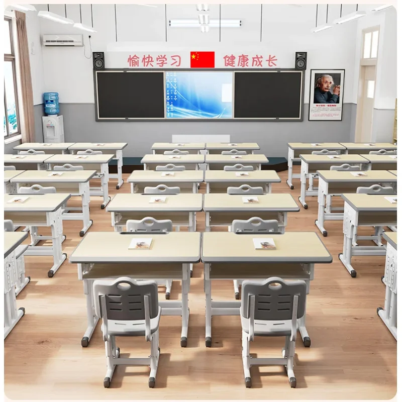 custom.Modern Design Children's Table Chair Set Primary School Students' Study Classroom Writing Table Training Courses Desk And