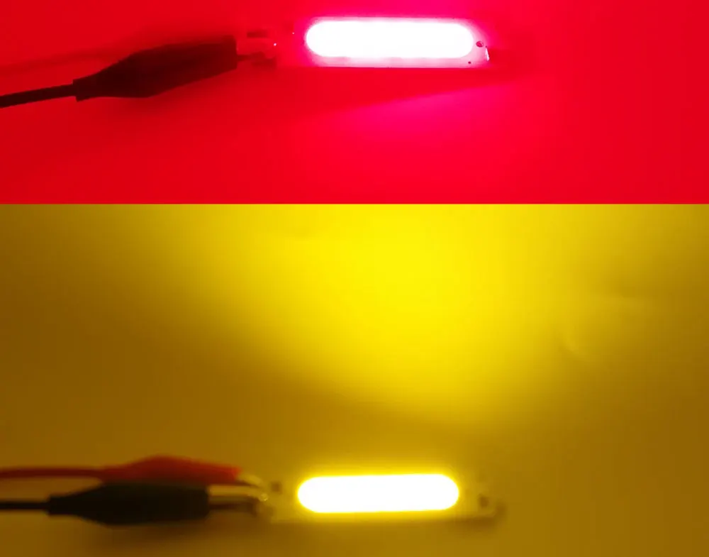 10PCS 60x15MM DC 12V 2W COB LED Glühbirne Chip Weiß Gelb Orange Grün blau Rot Lila LED Matrix Lampe für DIY Beleuchtung 6CM – Detail 14