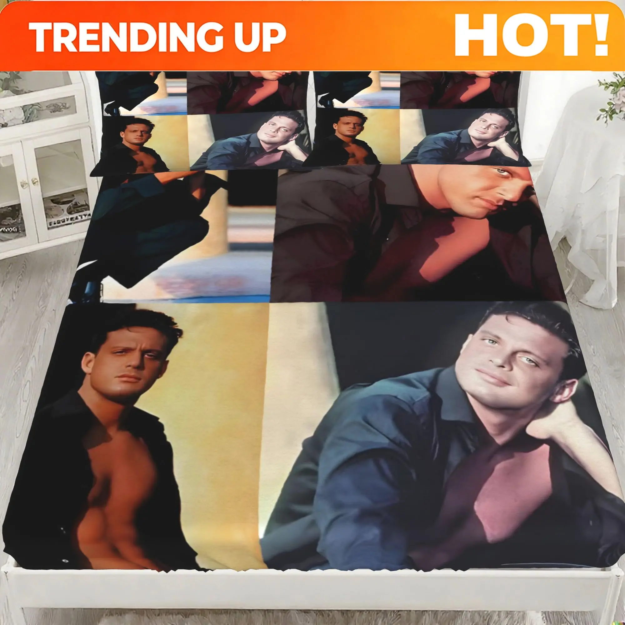 Customize The LUIS MIGUEL Three-Piece Fitted Sheet Set Is Ideal for Effortlessly Decorating Apartments, Dormitories, Or Family A