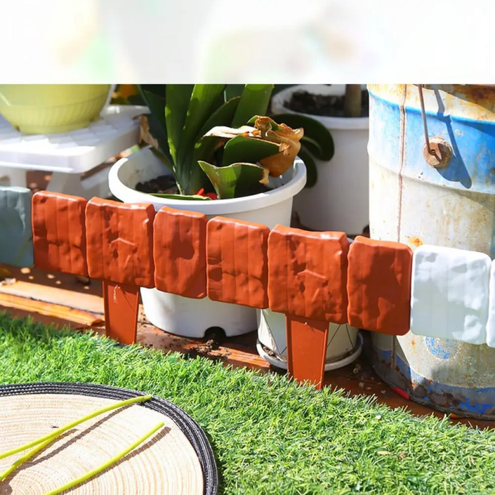Garden Fence Stone Plastic Landscape Border Barrier Decorative Flexible Foldable Lawn Edging Path Yard Protector Supply