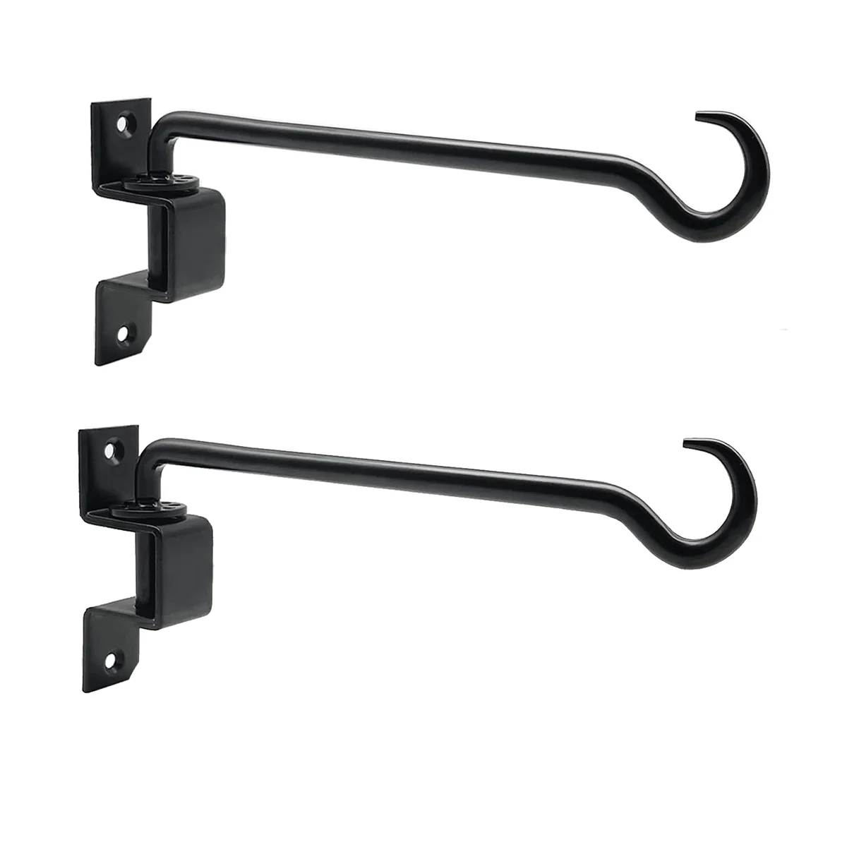 16 Inch 2 Pack Swivel Plant Hangers Outdoor Heavy Duty- Plant Hanging Hook Bracket for Flowers Baskets Pots Bird Feeder