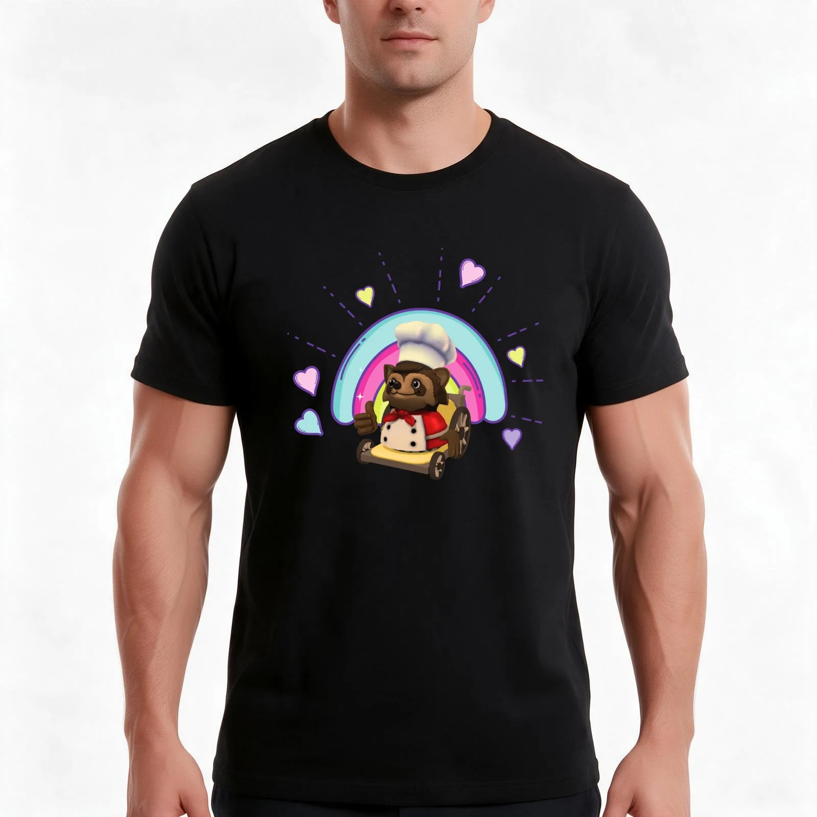 Hearty Chefs PLATYPUS T-Shirt, Summer Casual Cotton Tee, Oversized Streetwear Tops, Vintage Graphic Print, Unisex Men Women