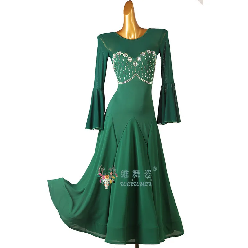 Moderne Tanz-Performancekleidung, handgefertigtes Hot-Diamond-Swing-Kleid, Ballsaal-Kleid, Walzer-Freundschaftstanz-Wettbewerbskleidung – Detail 4