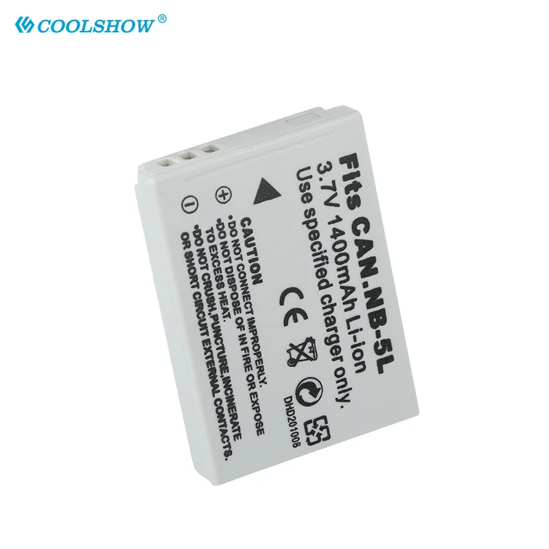 NB-5L 1400mAh Battery for Canon IXUS 800 IS 850 900 TI 950 960 970 980 S110 SX200 SX210 SX220 NB 5L Camera Batteries