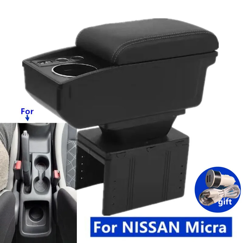 

Для Nissan Micra K14 подлокотник для нового Nissan micra 2020 2021 2022 2023 2024 автомобильный подлокотник ящик для хранения автомобильных аксессуаров
