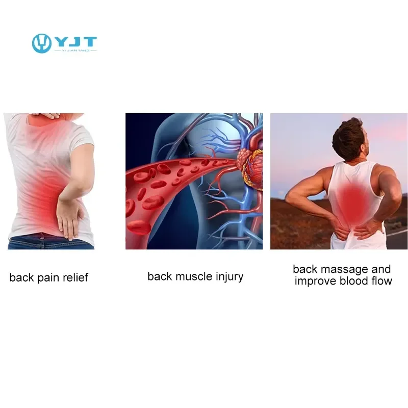 Electric Heating Vibrating Back Massager for Physiotherapy Waist Pain Relief Deep Tissue Muscle Relaxation Device Home Use