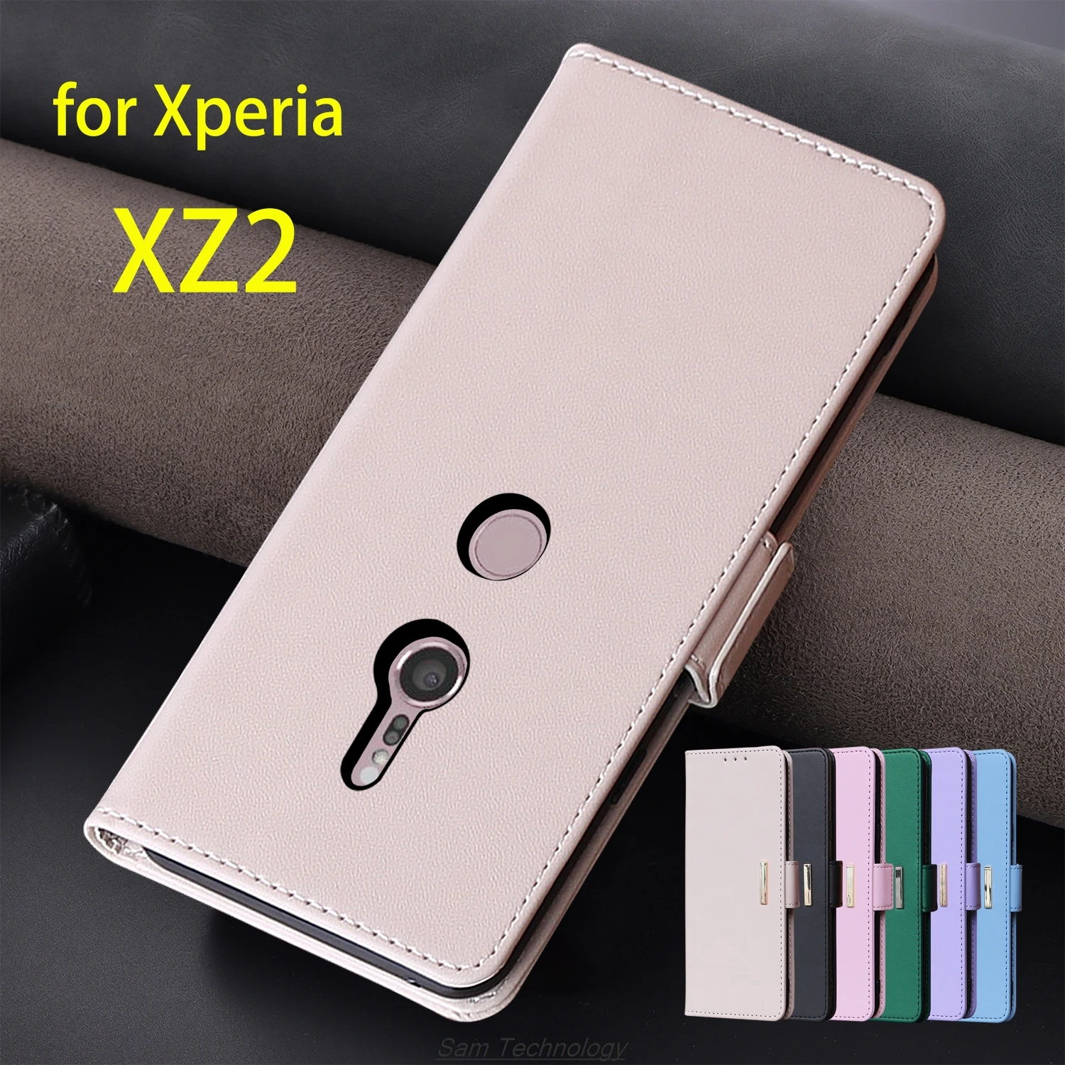 Magnetic buckle Leather Case for Sony Xperia XZ2 5.7