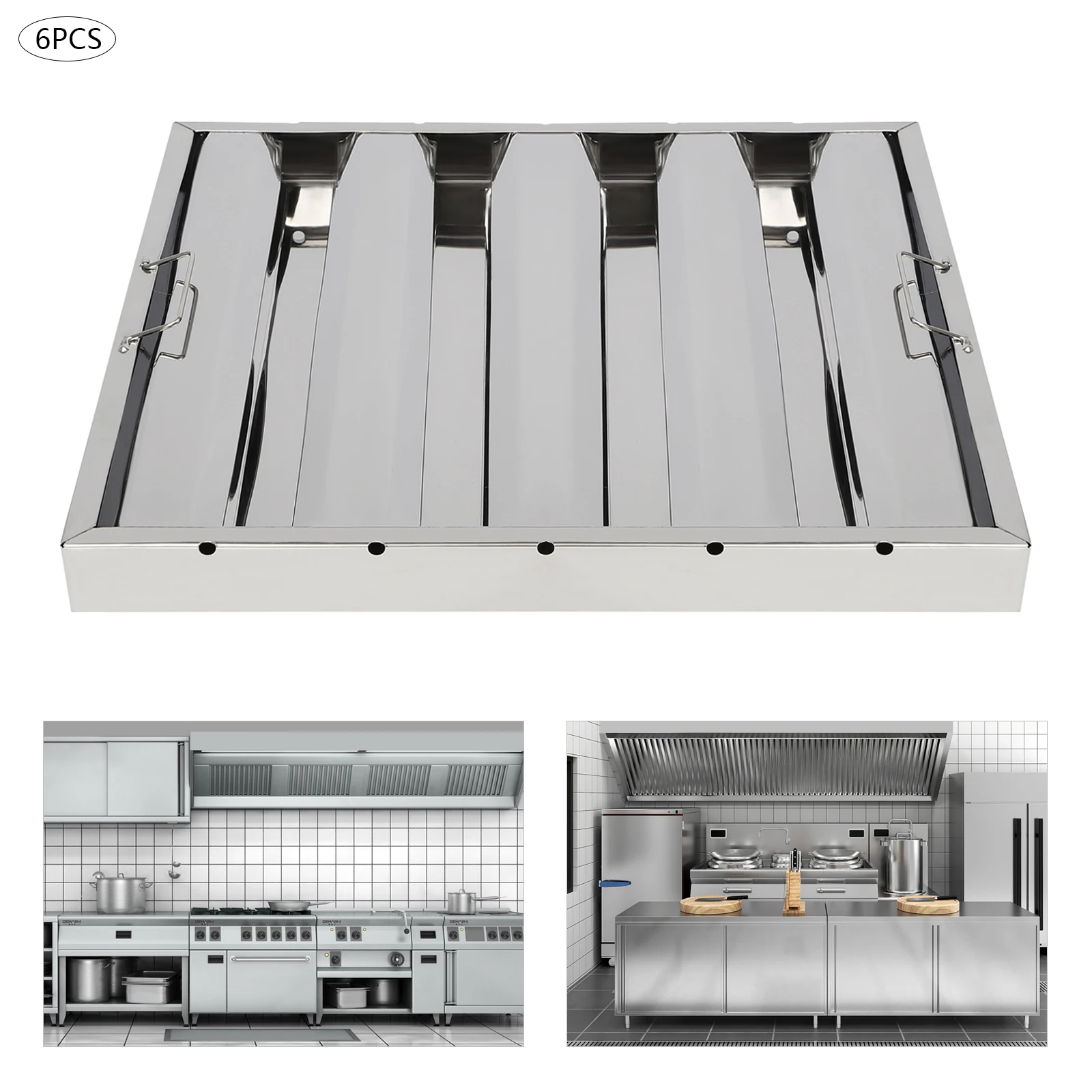 Range Hood Filter, Stainless Steel, Efficient Grease Drainage, Easy to Clean, Perfect for Heavy Cooking