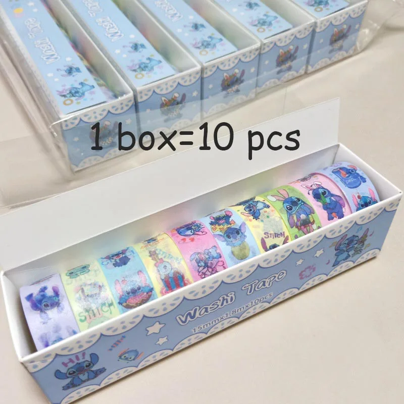 Imagem -02 - Disney Ponto Washi Adesivos Fita Kawaii Bonito Scrapbooking Diário Faça Você Mesmo Adesivo Decorativo Etiqueta de Álbum Vara 60 Pcs por Lote