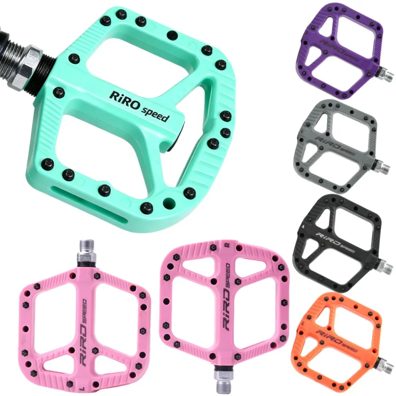 

Wide Nylon Bicycle Pedals Pink Bianchi Orange Grey Purple Sealed Bearings Anti-slip Lightweight for Bmx Bike Cycling Accessories