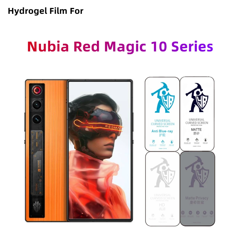 

2pcs Matte Hydrogel Film For Nubia Red Magic10 Air HD Screen Protector For Nubia Red Magic 10/Magic 10s Pro+ Eye Care Anti Spy