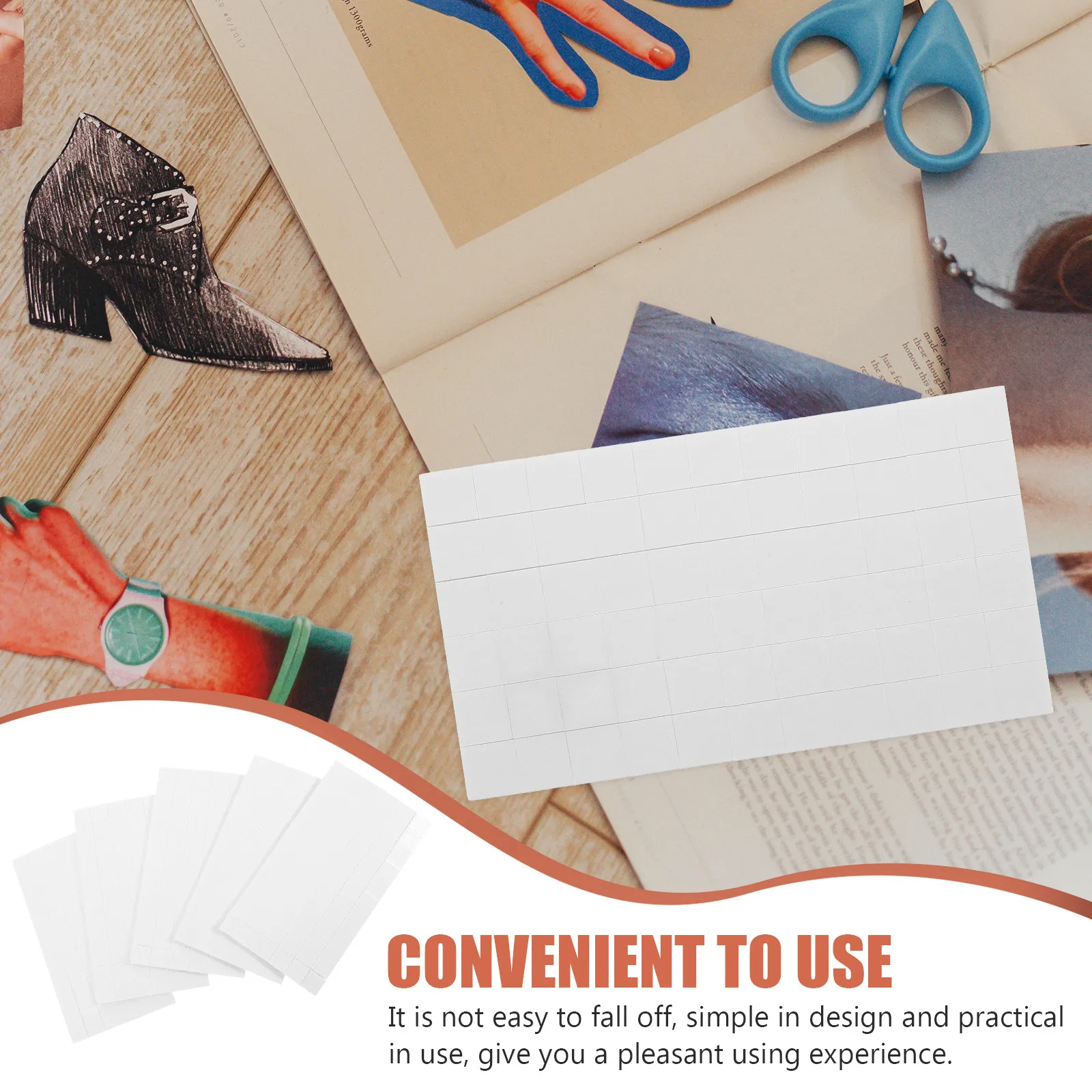 5Sheets Foam Squares Easy Peel Dual Adhesive Mounts for Craft Projects Scrapbook Cards Invitations Handmade Art Foam Mounts - view 5