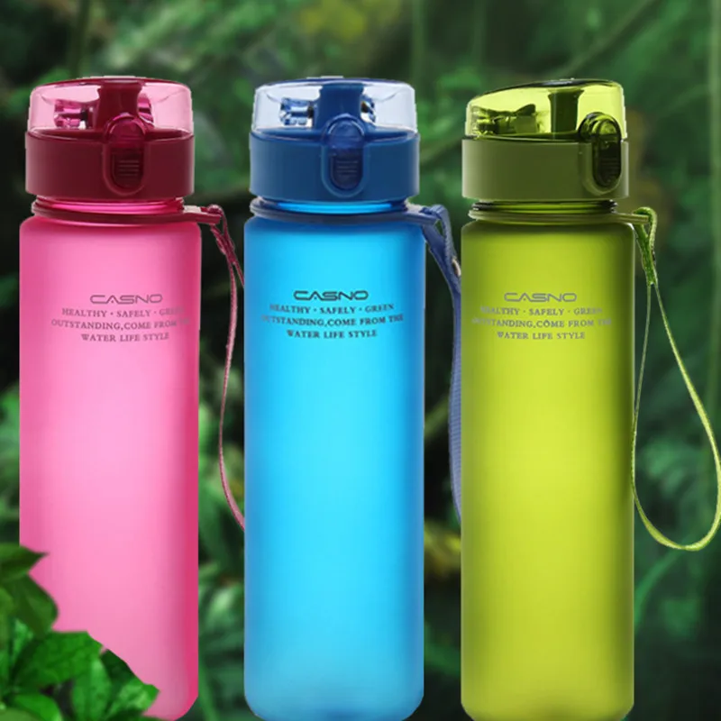 

560ml Water Bottle Tour Fitness Sport BPA Free Plastic Cup Leak Proof Seal Drinkware Mug School Outdoor Travel Portable Kettle