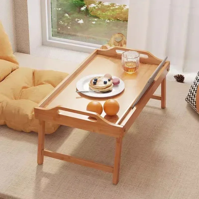 Household Goods Bamboo Breakfast Table, Bedroom, Foldable Computer Desk, Bed, Lazy Laptop, Tablet Table, Children's Study Desk