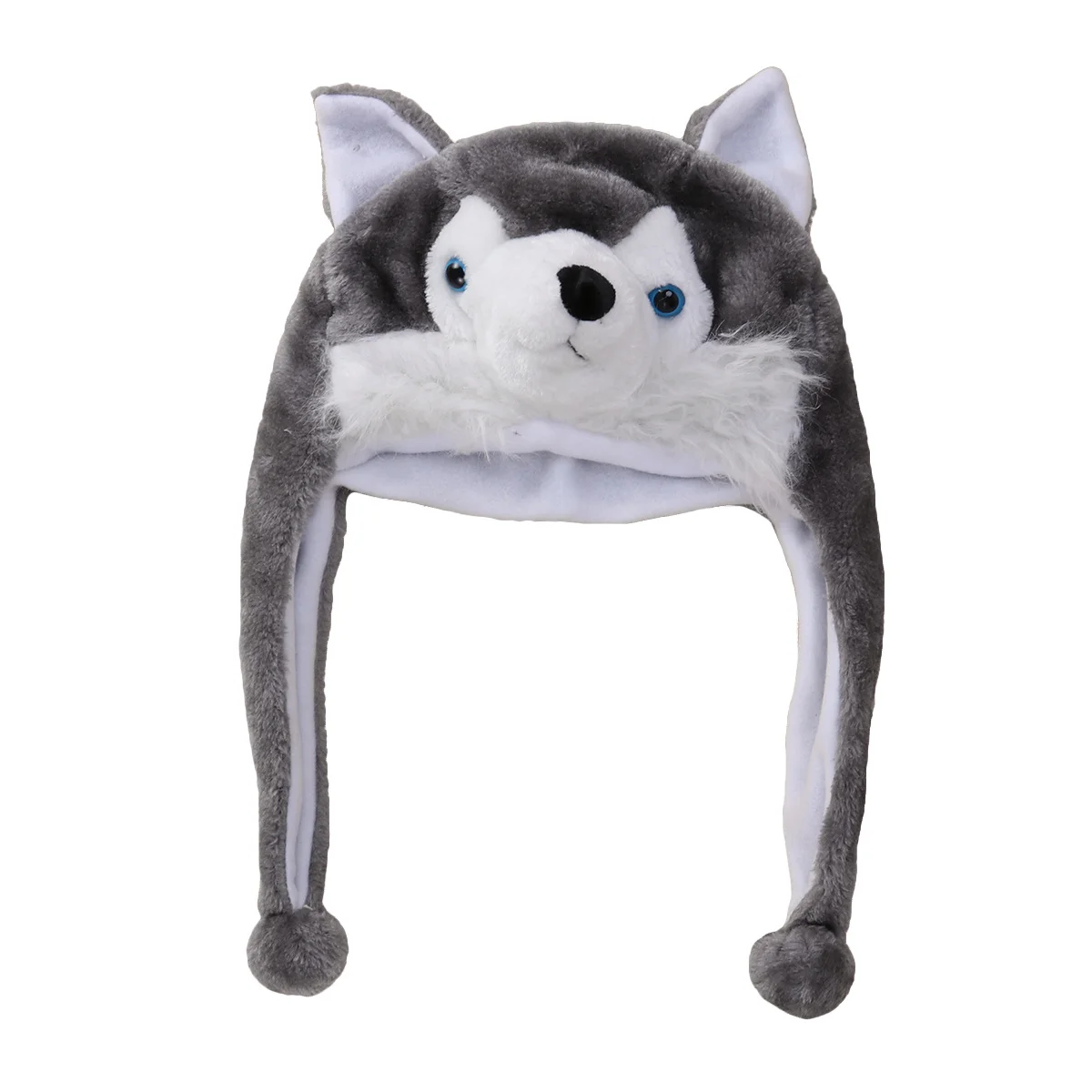 Tiermütze, weiche, warme Wintermütze für Erwachsene und Kinder, Ohrenklappe, Kapuze, dehnbares, pelziges Kostümzubehör für Halloween