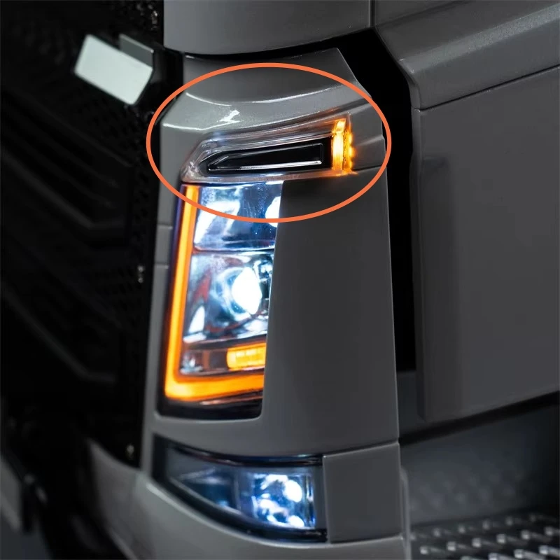 Side Turn Signal Front Chin Side Lights 3V LED CBD-K56 for 1/14 Tamiya RC Volvoo FH16 750 56360 56362 56375 Truck Toy Parts