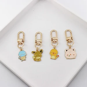 Figura de anime de pokemon pikachu eevee jigglypuff togepi charmander metal llavero llave anillo colgante de cumpleaños para niños 6 mejores ventas eevee llavero - №5