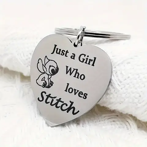 2PCS Stitch Couple Keychains, Valentine's Gift for Him & Her