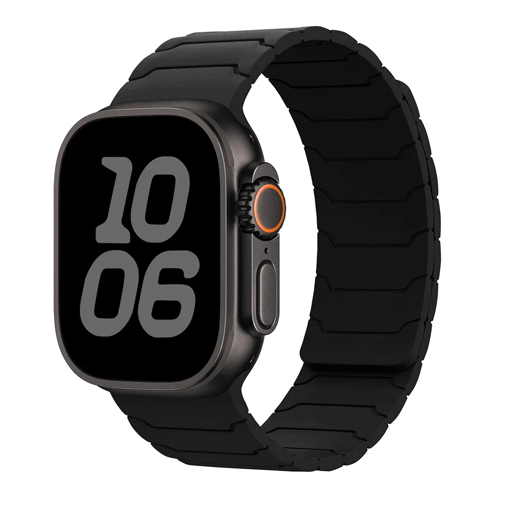 Armband für Apple Watch Ultra 2 Band 49 mm 45 mm 44 mm 40 mm 42 mm 46 mm 41 mm 38 mm magnetisches Silikonarmband IWatch Serie 10 SE 9 8 7