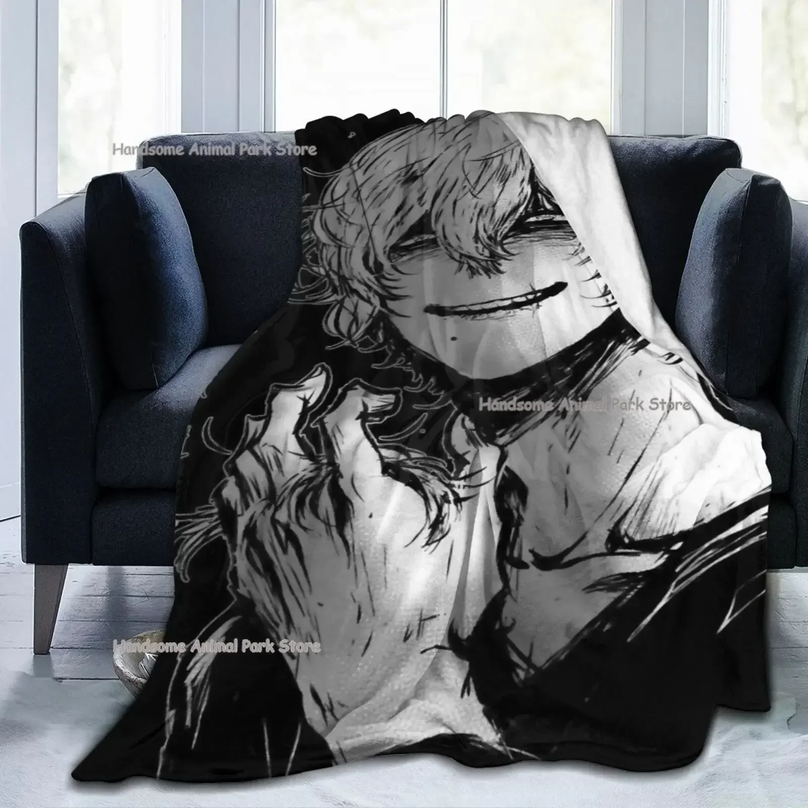 My Hero Academia Collage Anime Shigaraki Fleece Flannel Throw Blanket Cozy Warm Throws for All Season Super Soft Blanket for Bed