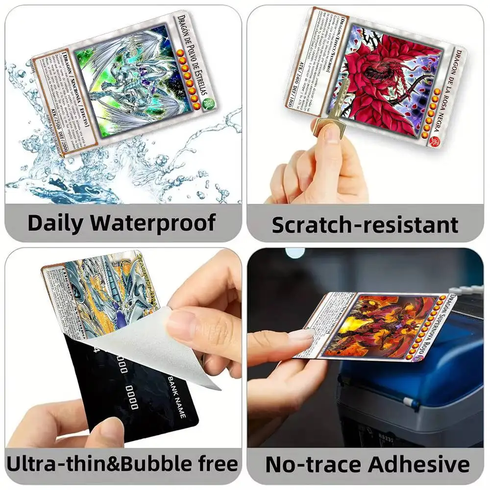 Y-Yu-Gi-Oh Victory Dragon Credit Card HD Stickers Small Chip Waterproof Sticker Game Card Decal Gift