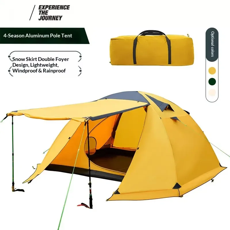 Premium Windproof Rainproof Lightweight Double Layer 3 4 Person 4 6 Person Outdoor Hiking Shelter Tent for Beach Patio
