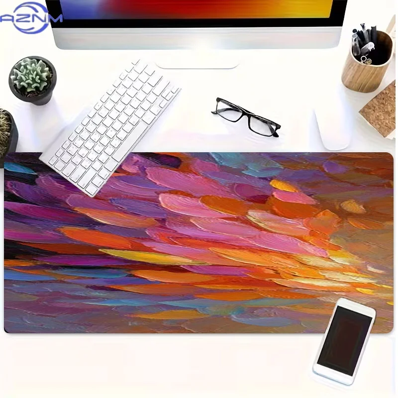 Abstract Colorful Petal Mouse Pad, Rubber Material, Multiple Specifications Available, Dynamic Colorful Design, Ideal for Progra