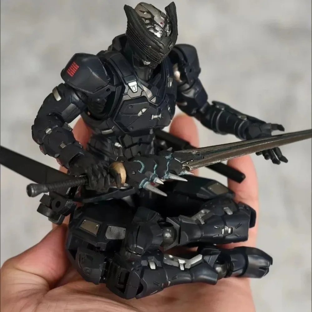 В НАЛИЧИИ: Коллекционная фигурка Play SC001 Special Forces Snake Eyes Super Black Warrior, полностью окрашенная, с подвижными суставами.