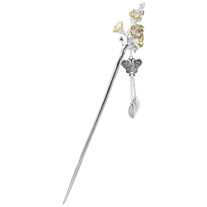 

Twelve flower gods s925 ancient wind step shake hairpin female headdress hairpin