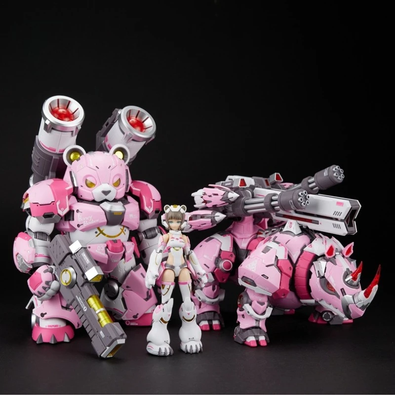 Lazy assembling mecha, seven deadly sins mecha model, haney hug, coconut hit rhino