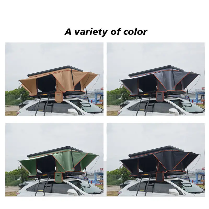 For Car Suv Hard Shell Roof Top Tents Automatic Aluminum Alloy Vertical Camping Camper Van Rooftop Tents for 2-4 Personal