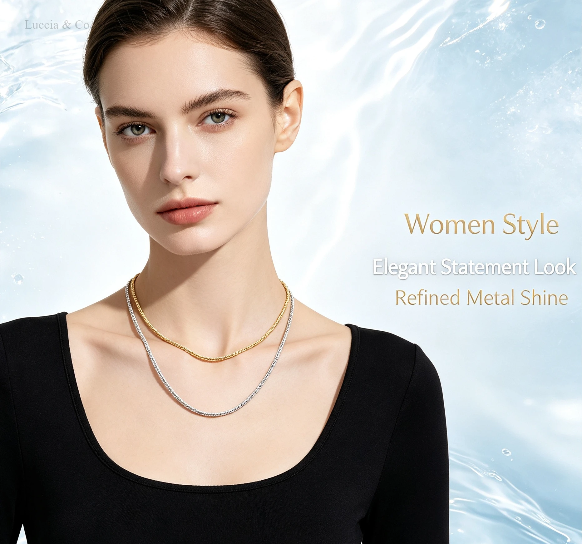 Classic Wheat Necklaces and Pendants Stainless Steel Jewelry Chain Necklace 3mm Adjustable Lobster Clasp for Men Women Wear